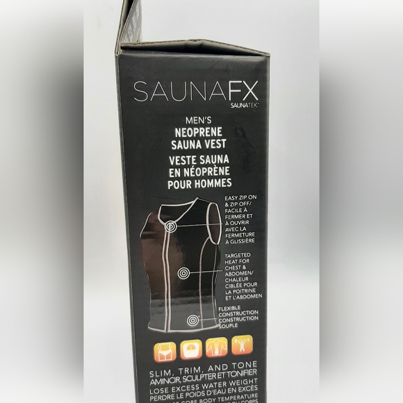 SaunaFX Men's Neoprene SAUNA VEST Slimming Fitness Sweat Gym Body Shaper Hot XXL - Picture 5 of 5